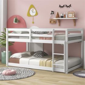 Floor Bunk Bed, White