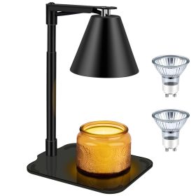 Candle Warmer Lamp With Timer, Electric Candle Warmer Adjustable Height Wax Warmer Compatible With Scented Candle For Vintage Home Room Decor House Wa (Color: Black)